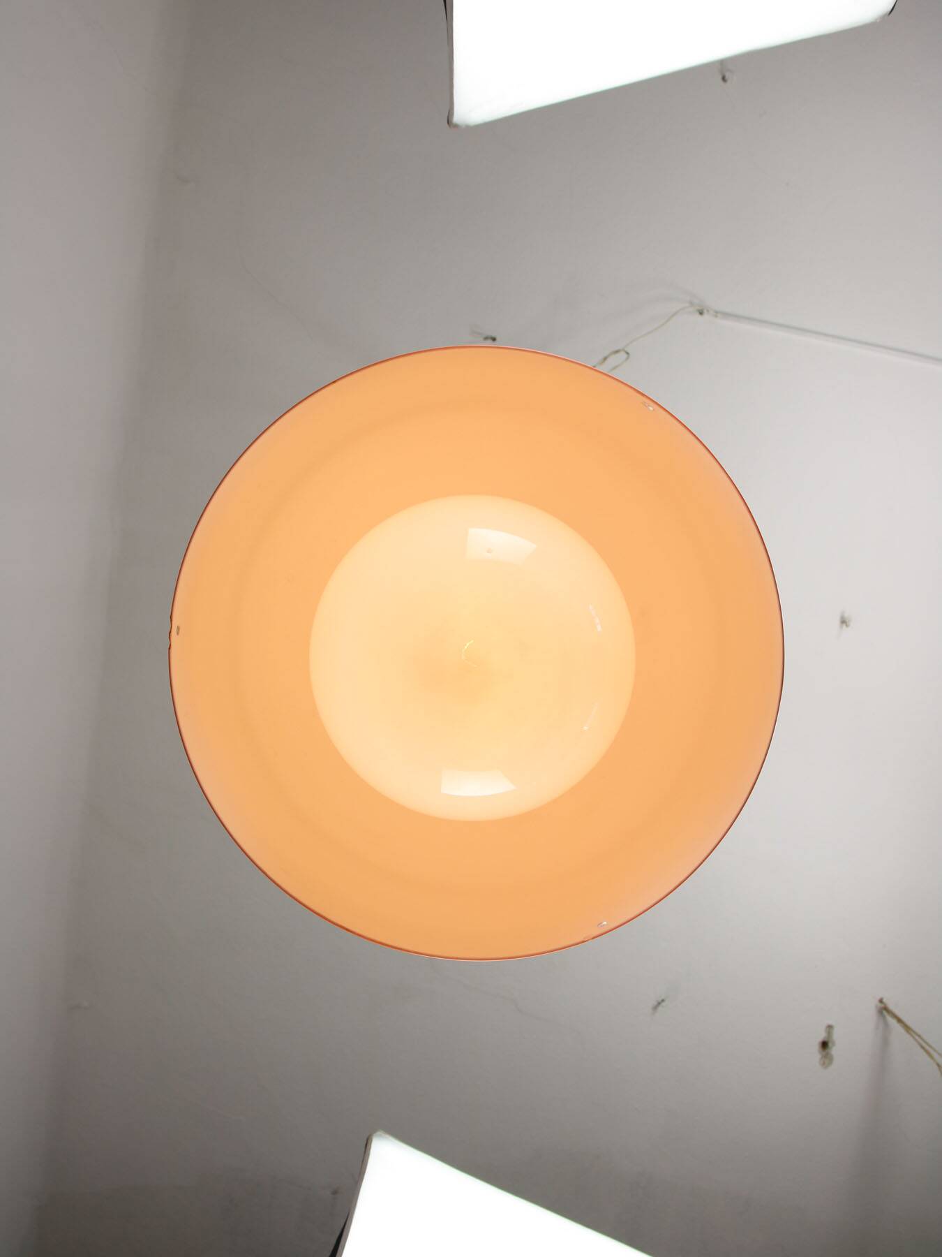 Big Space Age Pendant from Guzzini in Orange, 1970s