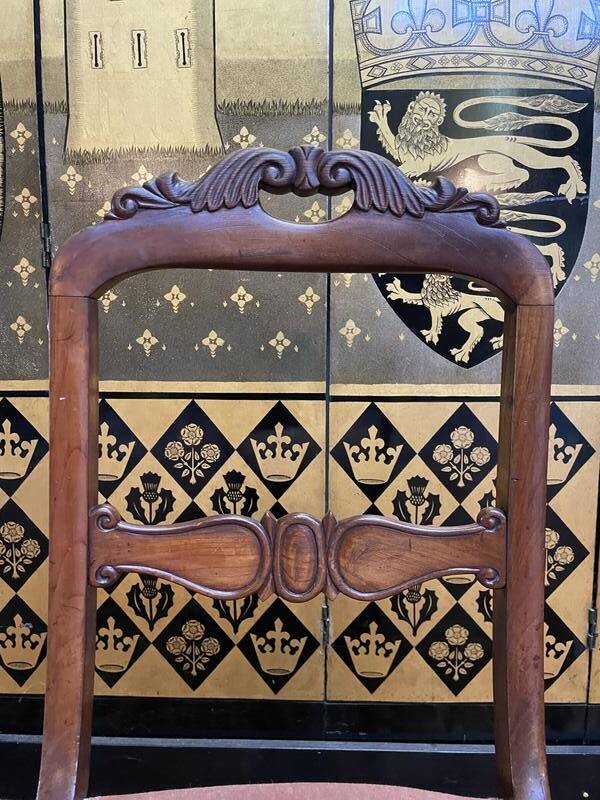 Set of 4 Napoleon III chairs with Jacob mahogany legs