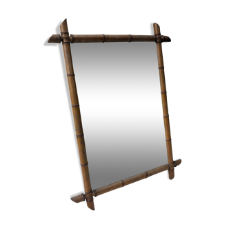 Miroir rectangle en bambou 70x50cm