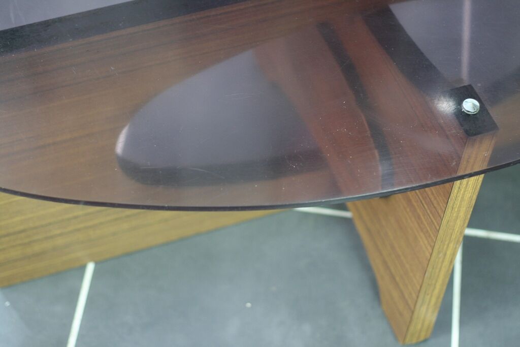 Vintage coffee table 70s plexiglas and formica 1970 smoked plexi