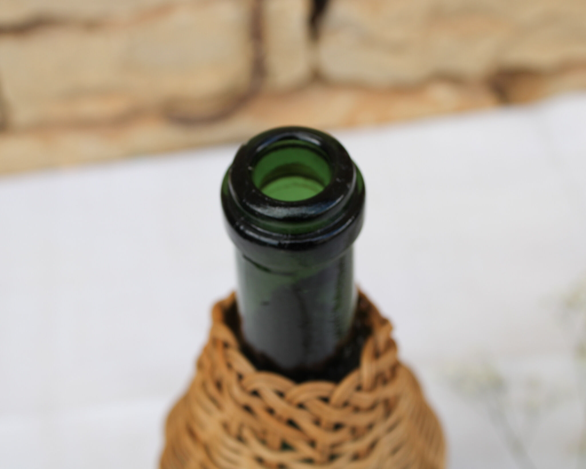 Wicker coated bottle