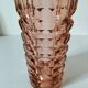 Vintage pink pressed glass vase – Windsor Rosaline model by Luminarc