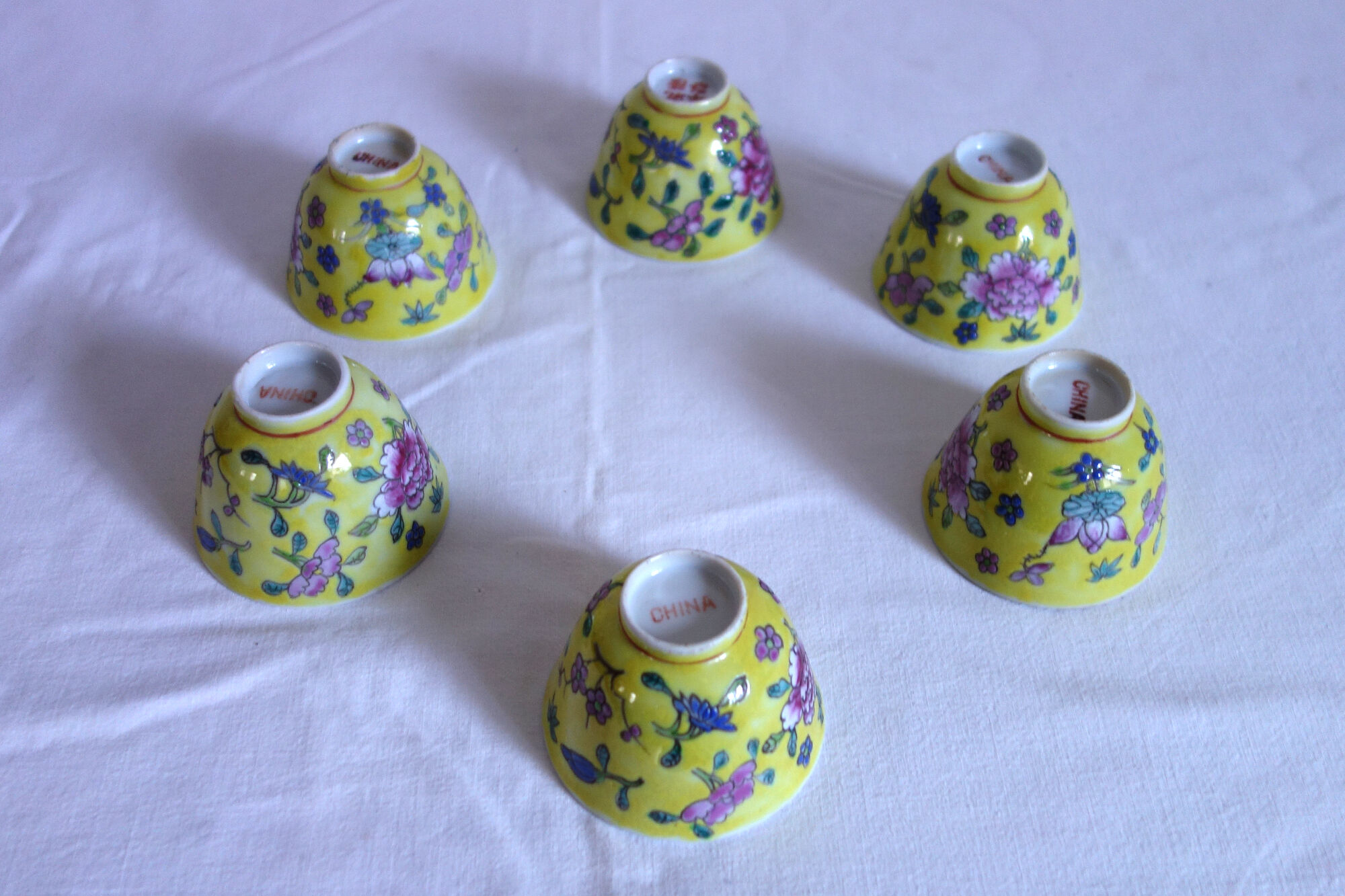 6 vintage teacups, China