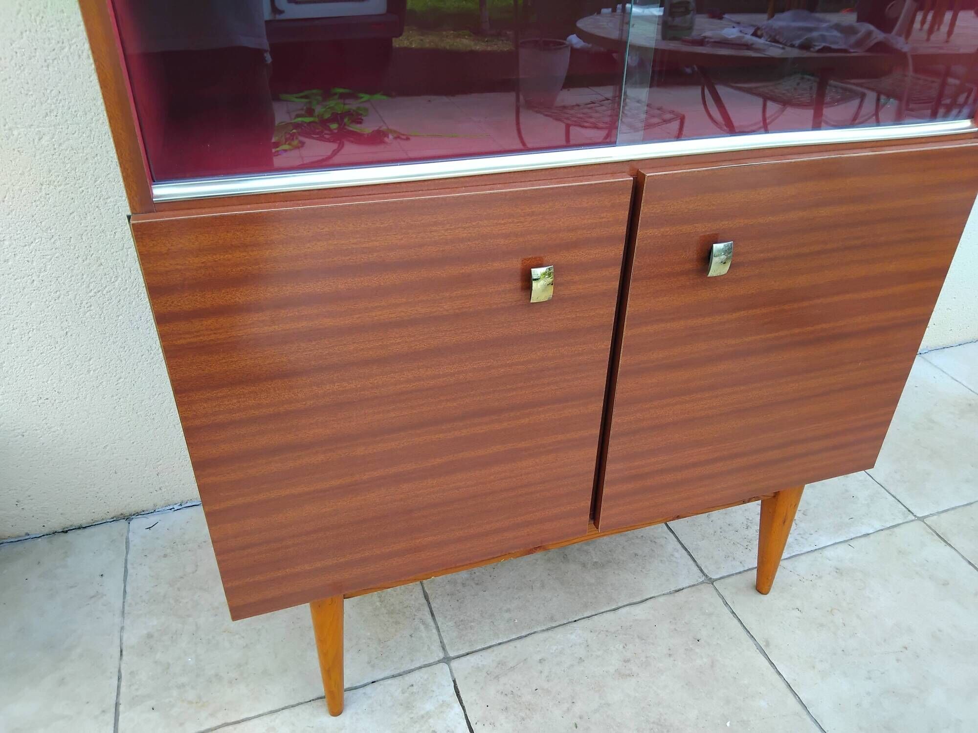 Vintage Scandinavian display cabinet bookshelf