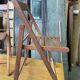 Paire de chaises terrasse pliable bois vintage
