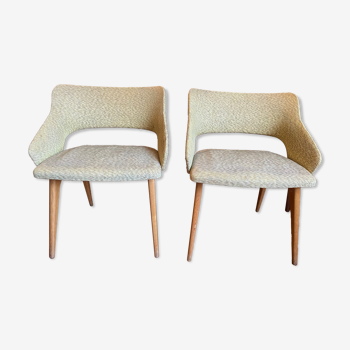 Pair of Erton bridge armchairs France from the 50s