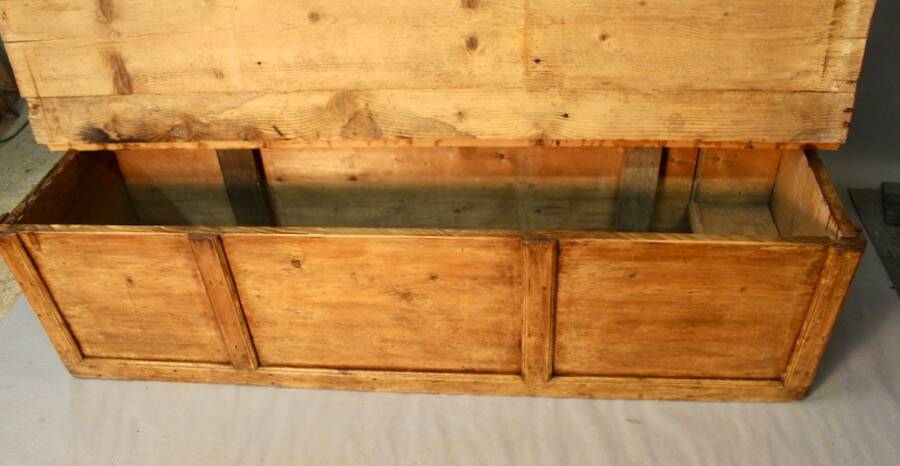 19th Century Spruce Bench Chest