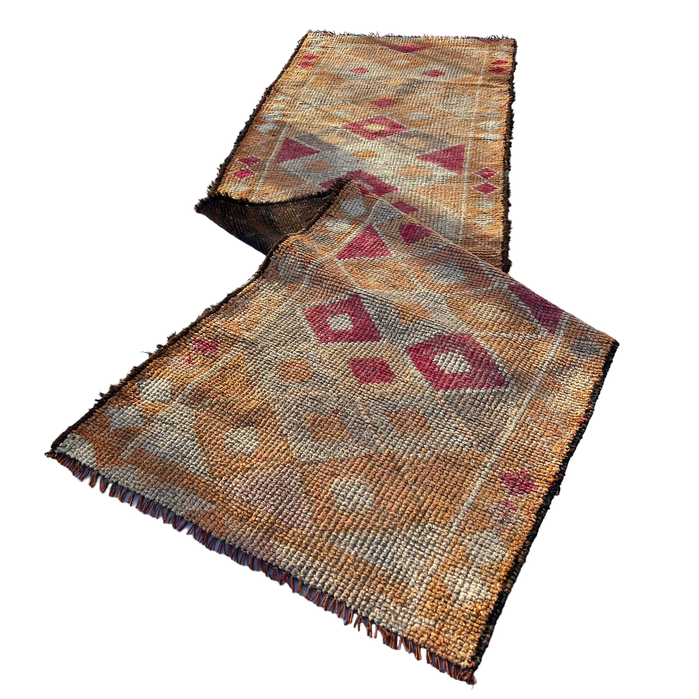 Vintage kurdish herki rug runner, 315 x 88 cm