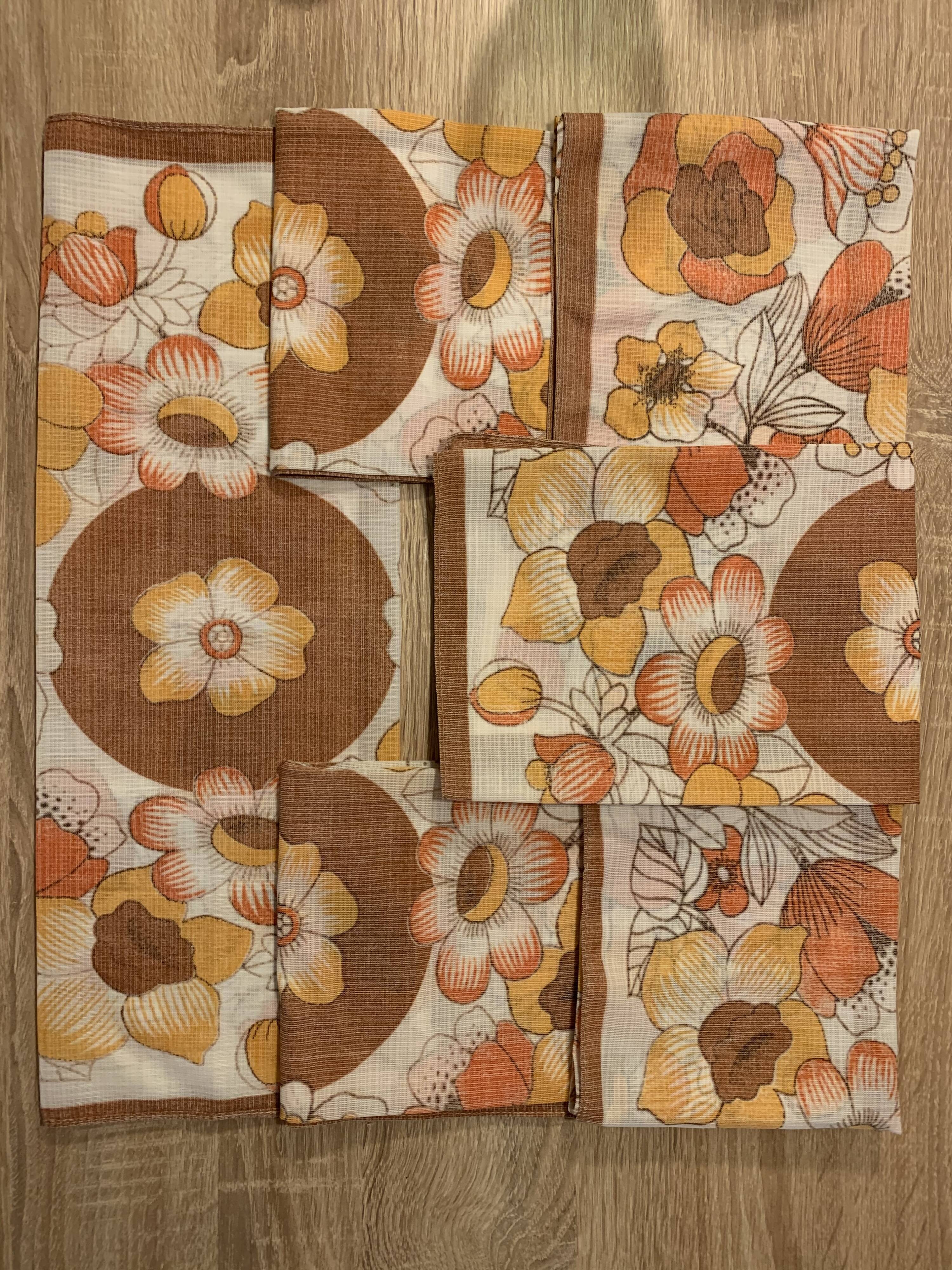 Lot 6 serviettes vintage