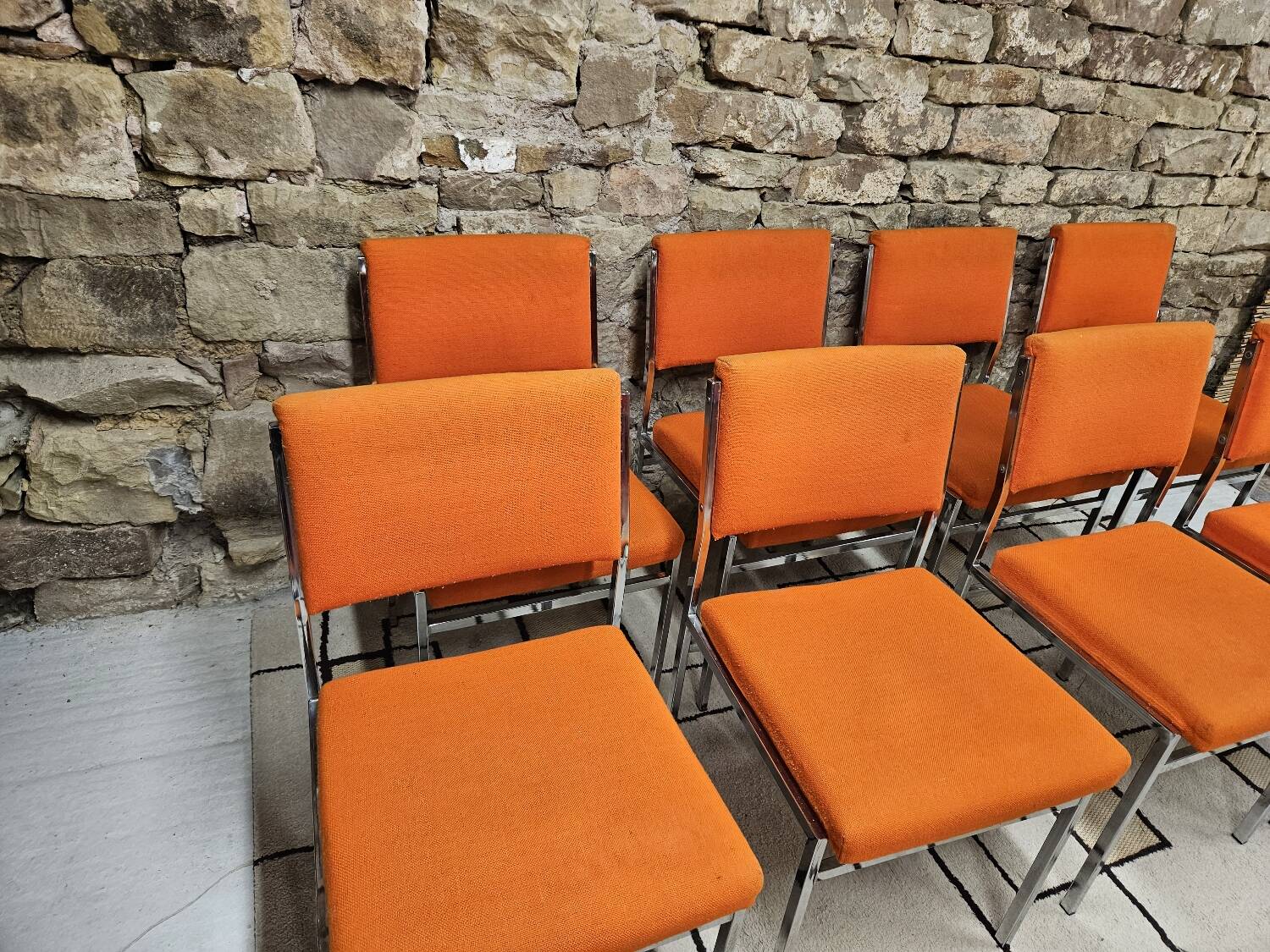 Lot de 8 chaises fauteuil 1970"