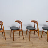 Mid century danish ch33 dining chairs by Hans J. Wegner for Carl Hansen & søn, set of 4