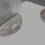 Marble and glass table lamps by Bruno Gecchelin for Skipper, Italy 1970s