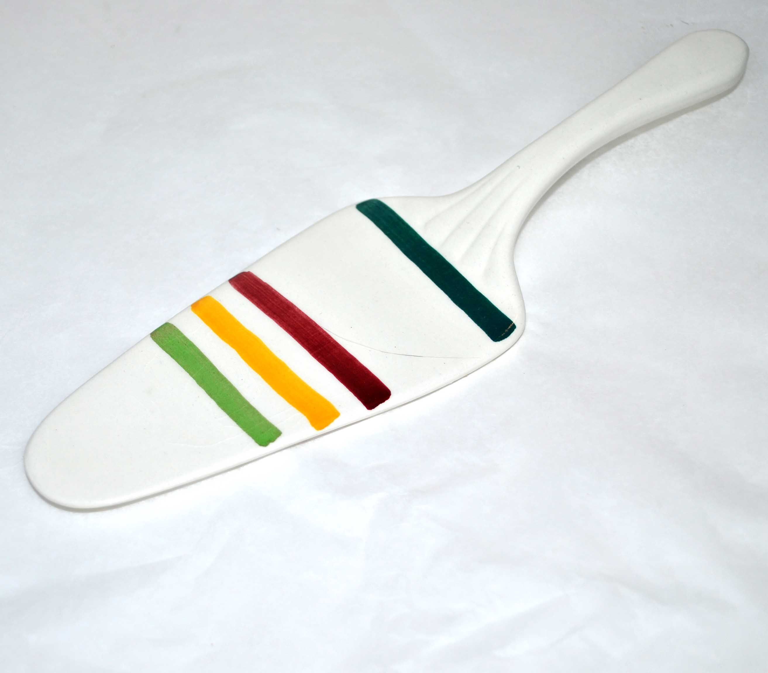Colorful vintage ceramic pie shovel