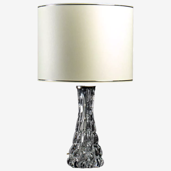 Lampe de table vintage en verre par Carl Fagerlund pour Orrefors 1960