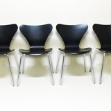 Lot of chairs black butterflies Arne Jacobsen - 1974
