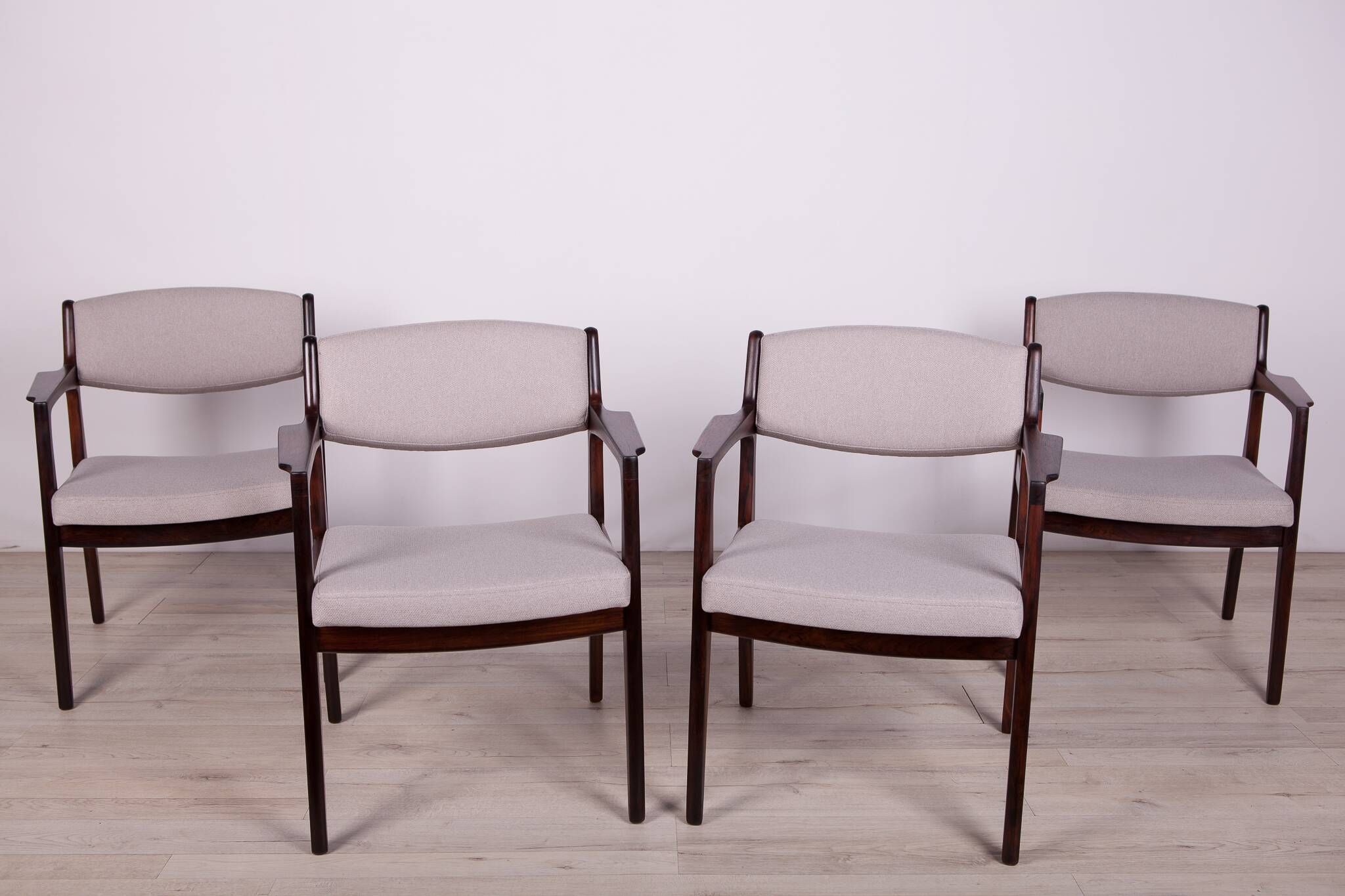 Rosewood Armchairs by Erik Buch for Ørum Møbelfabrik, 1960s, Set of 4
