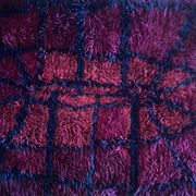 Mid-century Modern Bordeaux Red Rya Rug by Gull-Britt Johansson for NIAB, Sweden