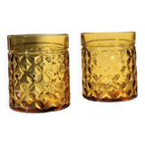 Set of 2 Pernod Amber Glasses from the 70s