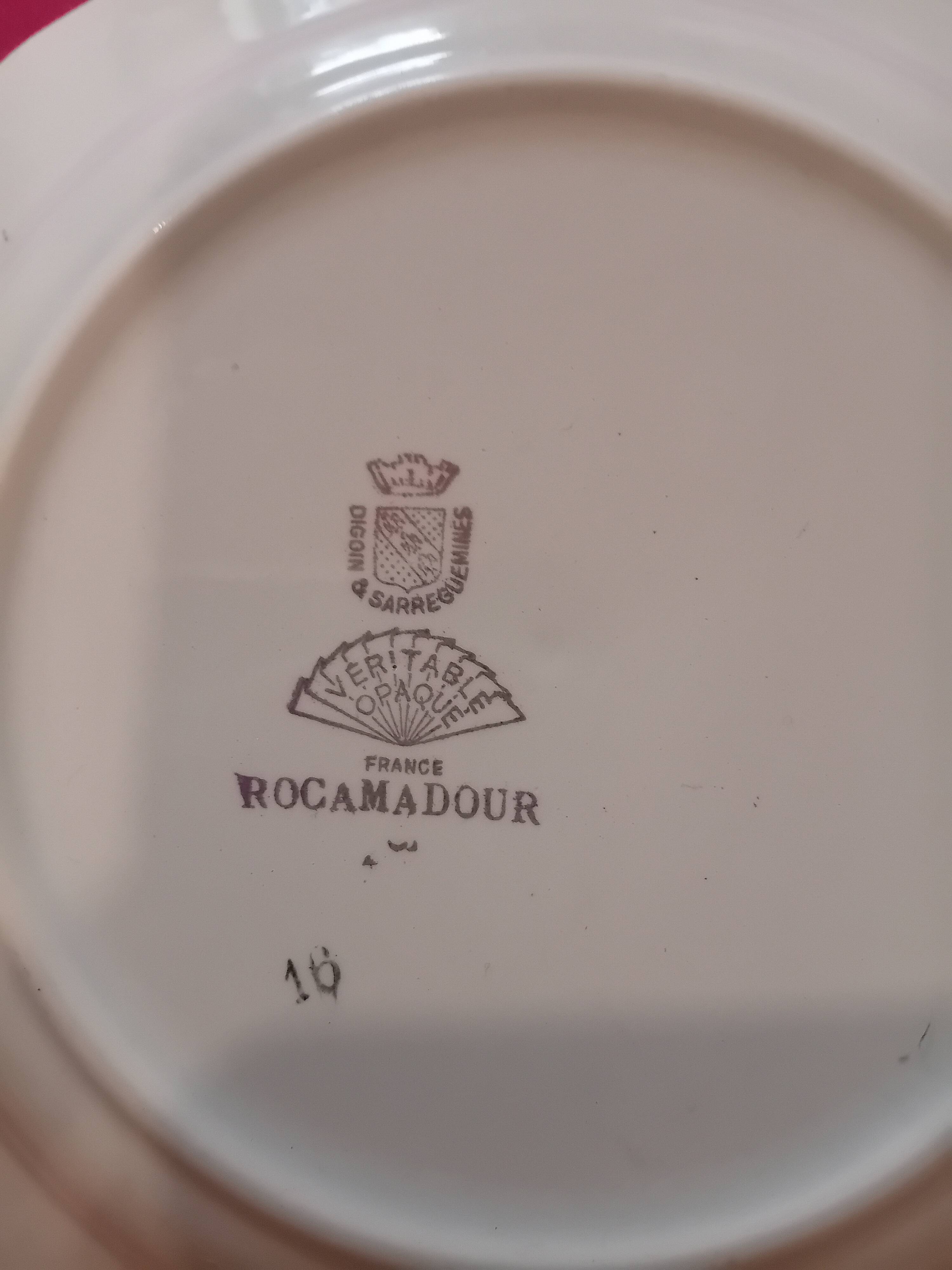 assiette dessert Digoin de Sarreguemines Rocamadour