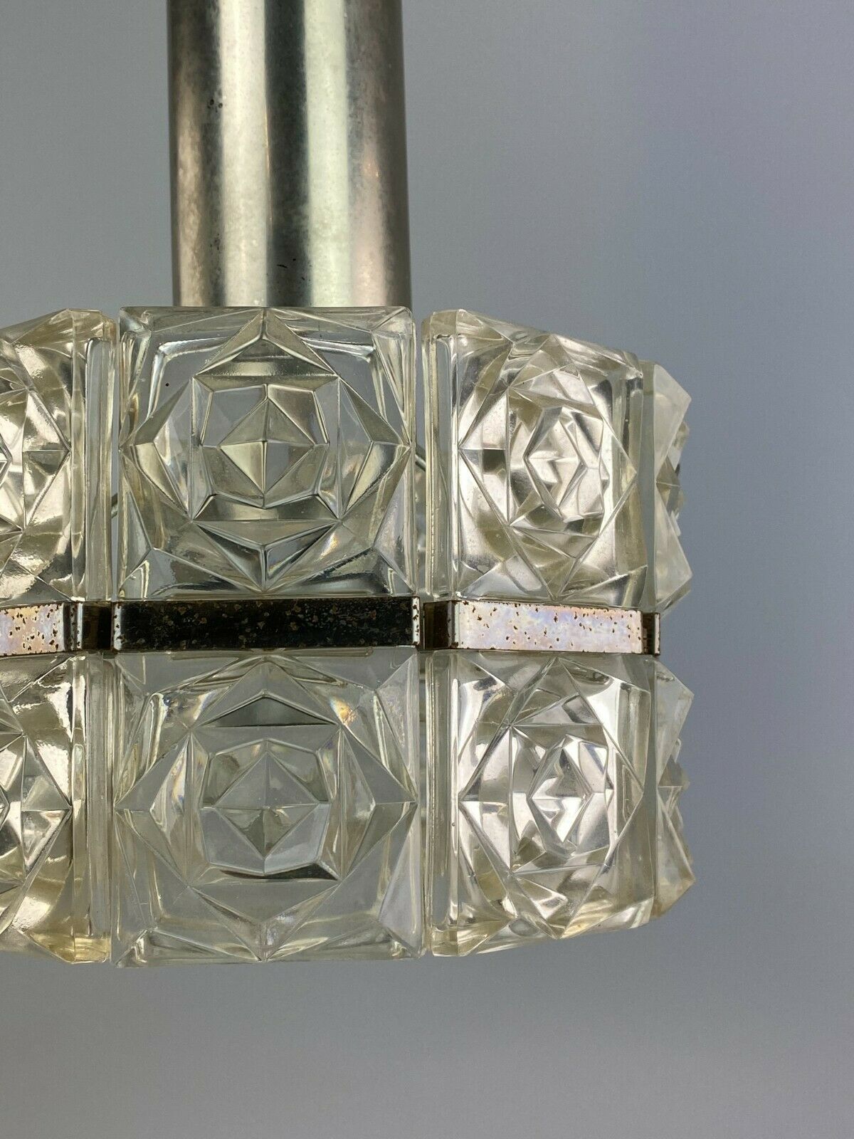 60s 70s ceiling lamp glass lamp light Sölken Leuchten Space Age 60s 70s