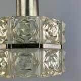 60s 70s ceiling lamp glass lamp light Sölken Leuchten Space Age 60s 70s