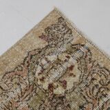 7x10 Turkish Cream & Green Persian Rug, 209x319Cm