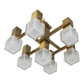 Lustre plafonnier Cubic de Gaetano Sciolari, Italie, années 1970