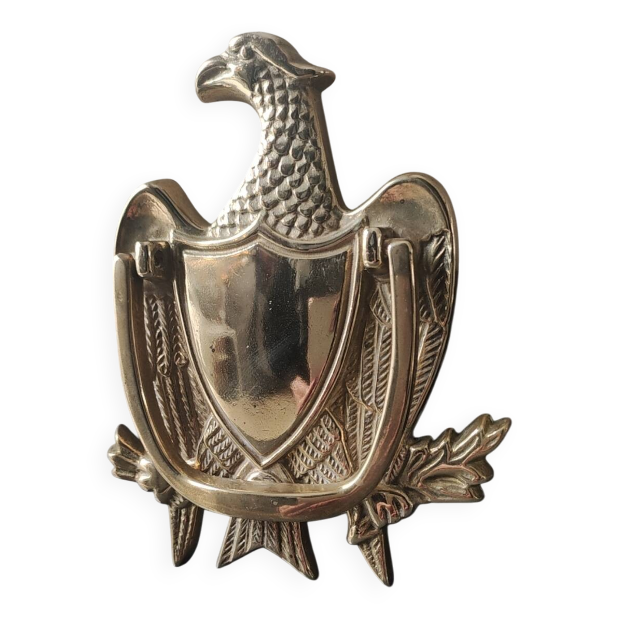 Door knocker/American bald eagle. Made of solid brass. Dimensions 15 x 10.