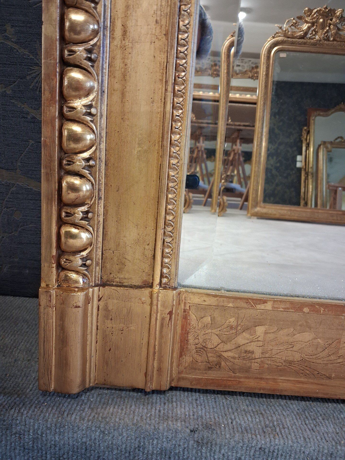 Miroir époque XIX 204 x 110