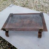 Fire screen vintage forged iron fireplace screen