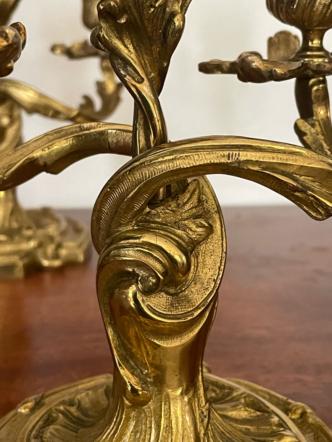 Paire de chandeliers en bronze 19ème