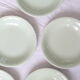 Set of 8 plates ceramic caps / hollows, Salins, vintage
