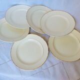 Set of 6 flat plates from the Salins manufacture