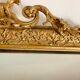 Miroir ancien Louis Philippe doré à fronton
