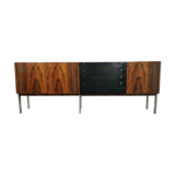 Vintage rosewood sideboard, chrome 1960