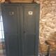 Double factory locker with shelves