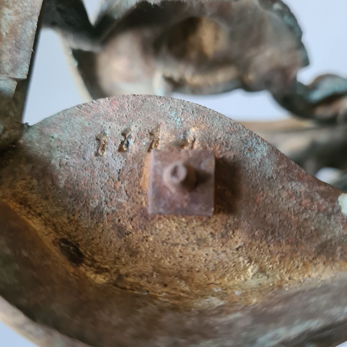 Antique french bronze fireplace screen peacock, from around 1900.