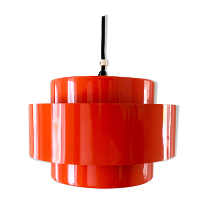 Suspension rouge par Jo Hammerborg pour Fog Morup, Danemark 1969.