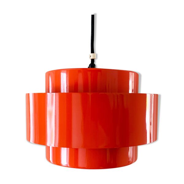 Suspension rouge par Jo Hammerborg pour Fog Morup, Danemark 1969. — Beyit