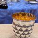 Timbale in solid silver and vermeil