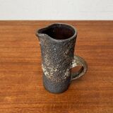 Brutalist Carafe Vase West German in Fat Lava Ceramic from the 1960s by Jopeko