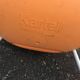 Chaise Ploof orange en plastique par Philippe Starck pour Kartell, pieds aluminium poli