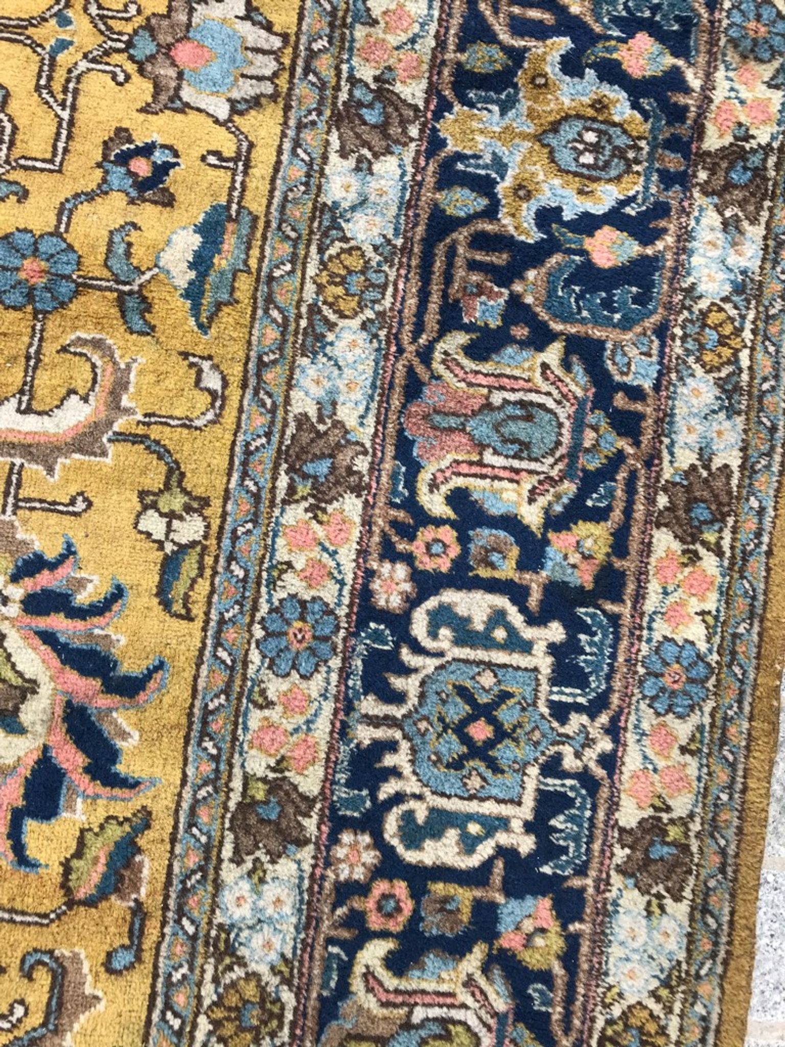 Persian old rug Persian Tabriz handmade 284x360cm