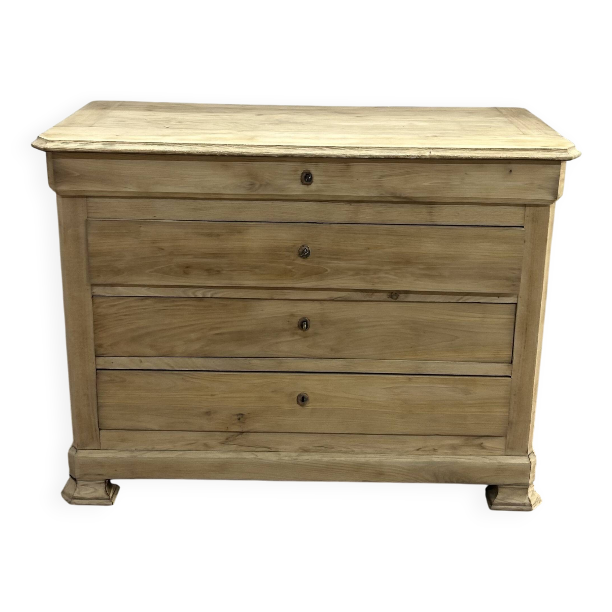 Grande commode ancienne bois massif aérogommé