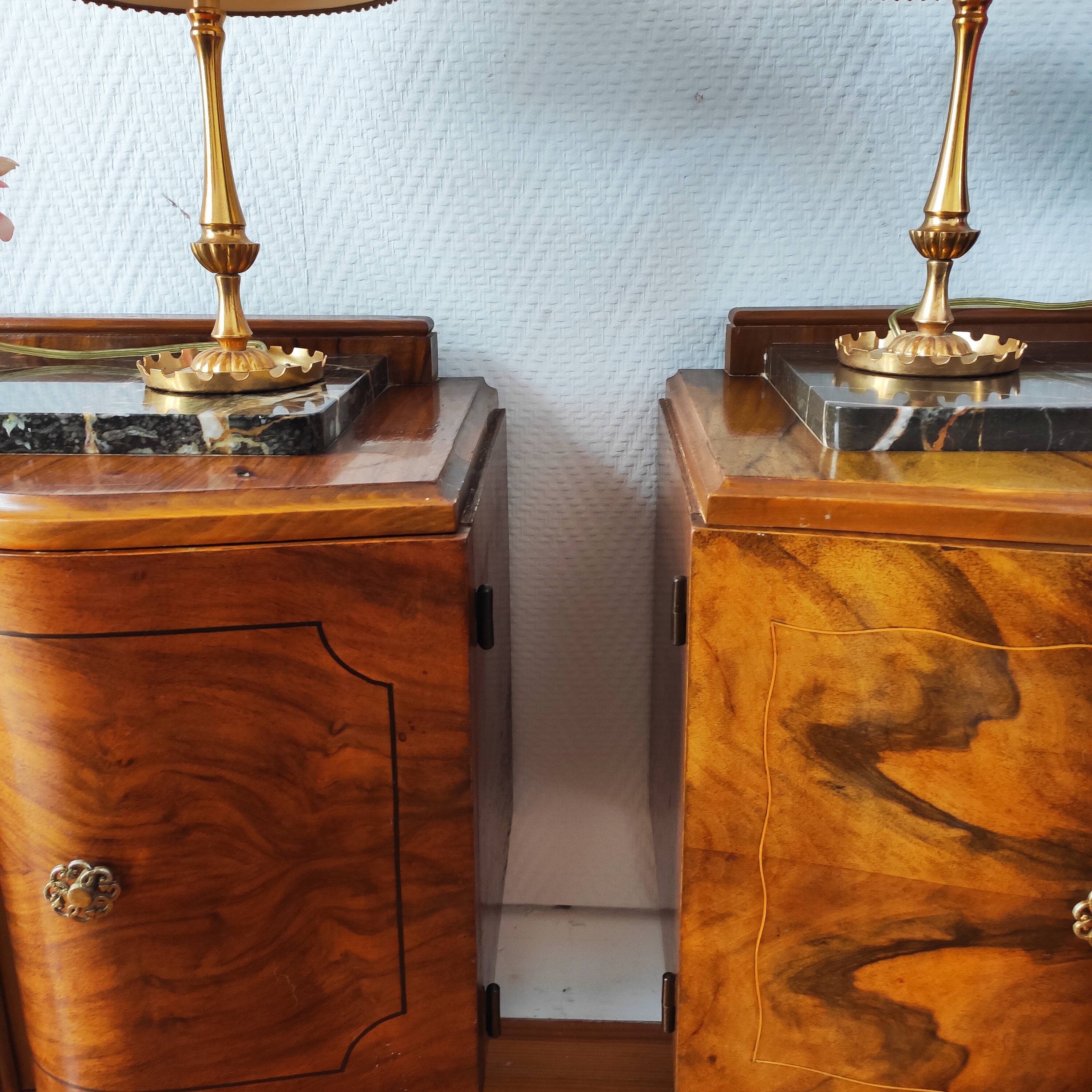 Pair of Art Deco bedside tables