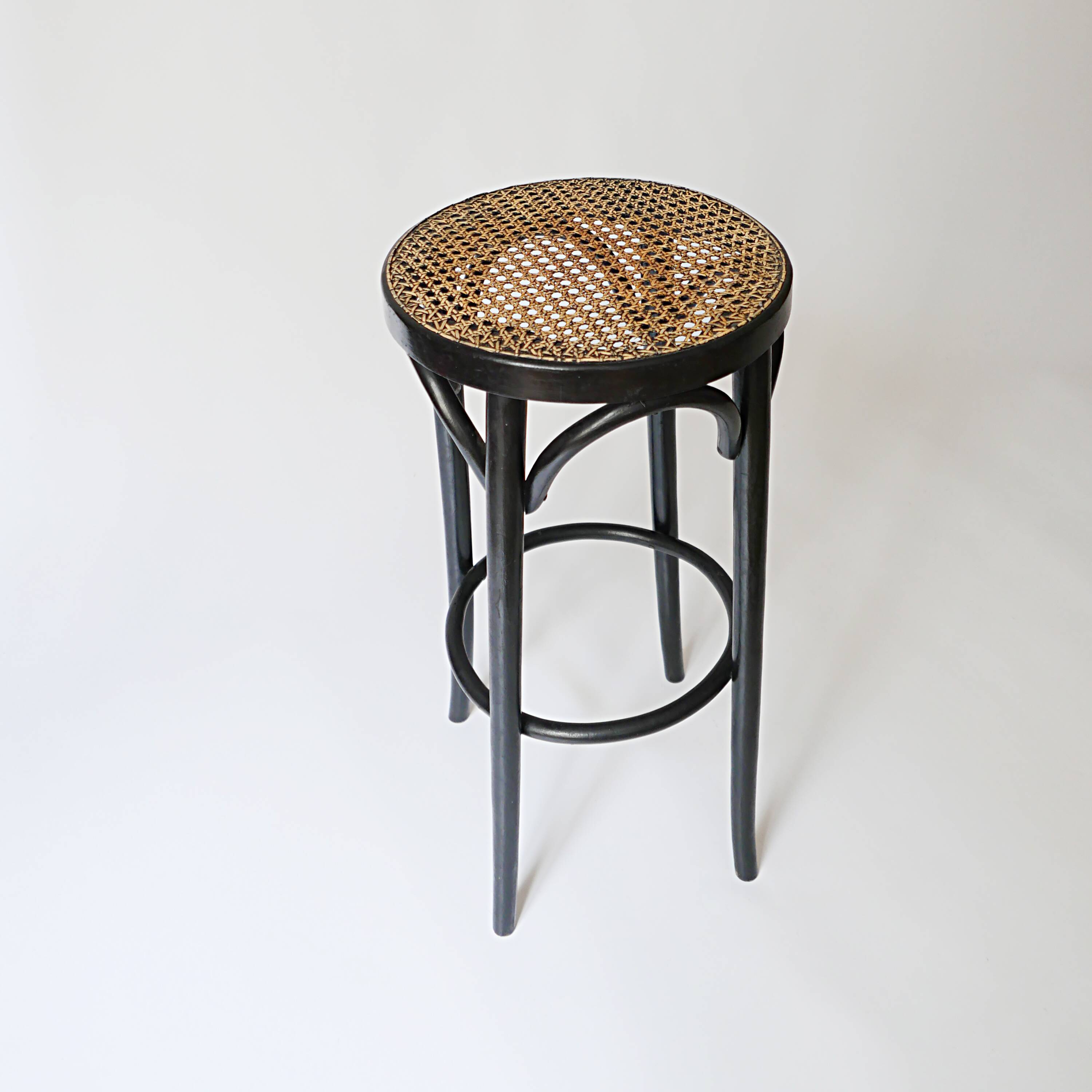 Vintage 1970s high bistro stool Bauhaus design