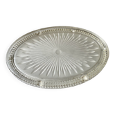 Dessous de plat ovale verre pressé art déco 1900