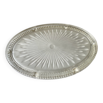 Oval pressed glass trifle art deco 1900