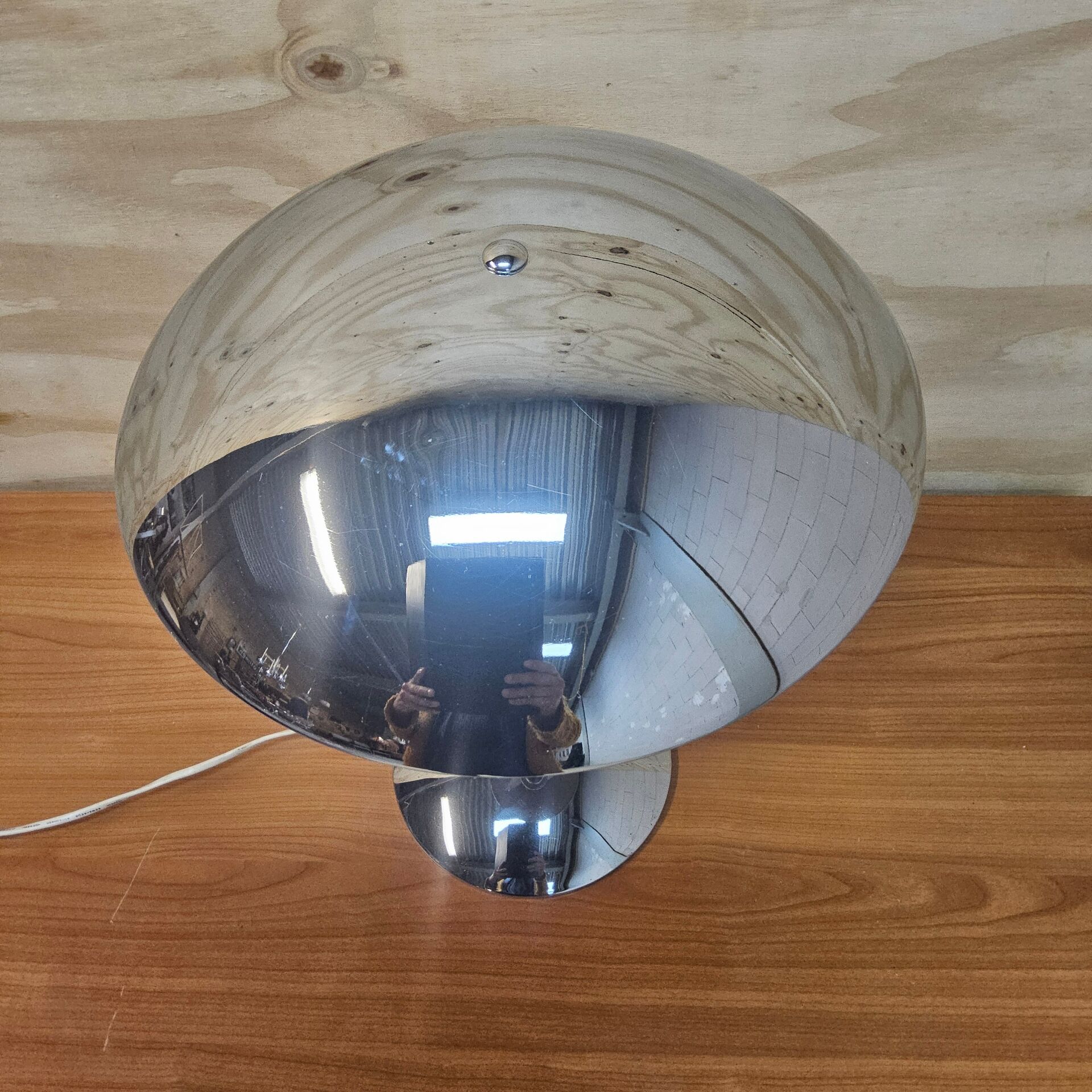Vintage Ikea Mushroom Dakapo Bauhaus / Art Deco chrome lamp