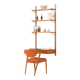 Étagère en teck scandinave des années 1970 avec un console.